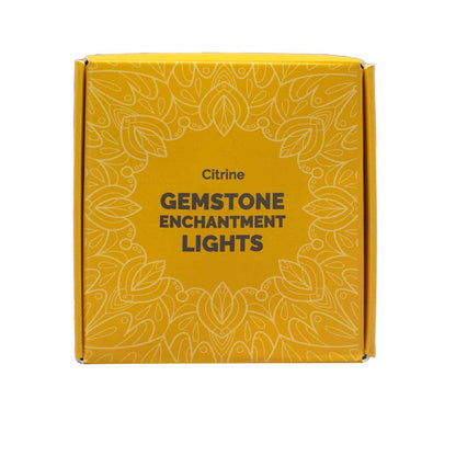 USB-aangedreven citrien edelsteen lichtslinger voor een warme sfeerverlichting