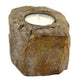 Versteend Hout Kaarsenhouder - Solo Laag