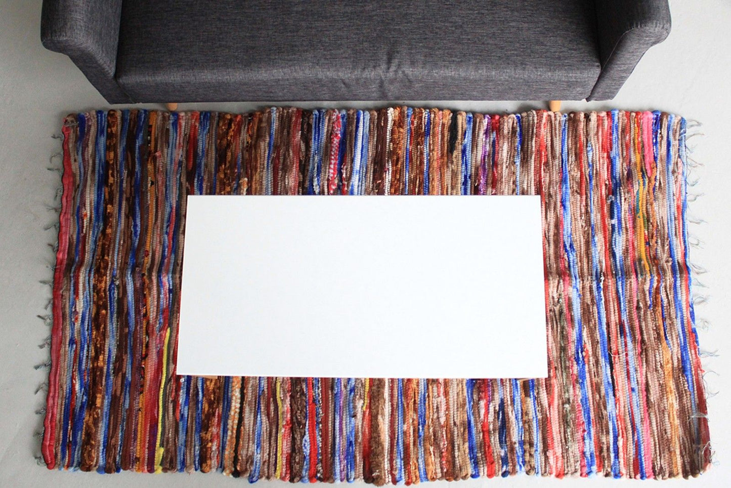 Kleed Gerecycled Tapijt - Fluweel - 105x185cm