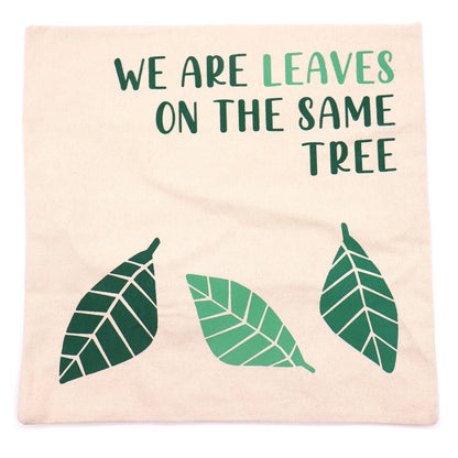 Kussenhoes Katoen Bedrukt - We Are Leaves - 45x45cm