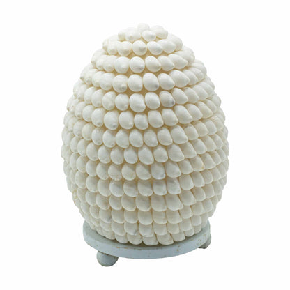 Close-up schelpen structuur op lamp 15cm - natuurlijke decoratieve verlichting
